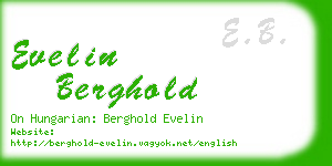 evelin berghold business card